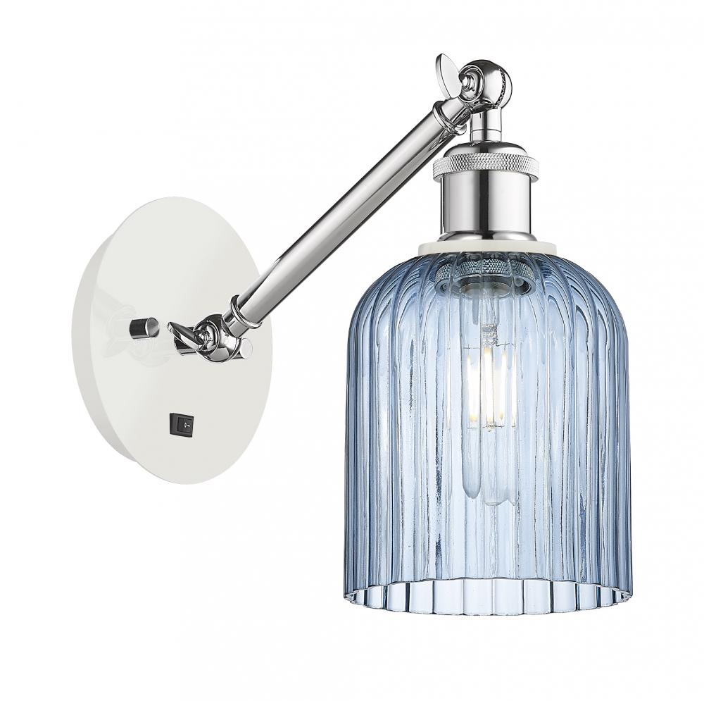 Bridal Veil - 1 Light - 5 inch - White Polished Chrome - Adjustable Sconce