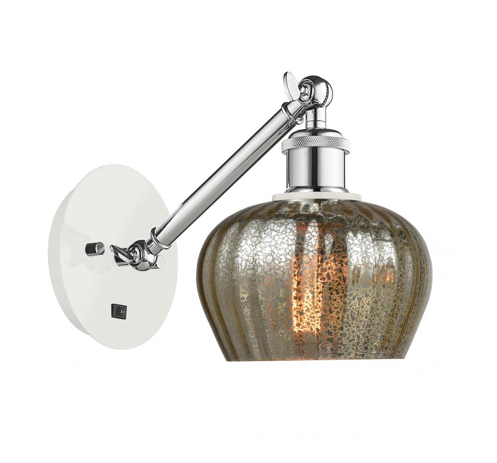 Fenton - 1 Light - 7 inch - White Polished Chrome - Adjustable Sconce