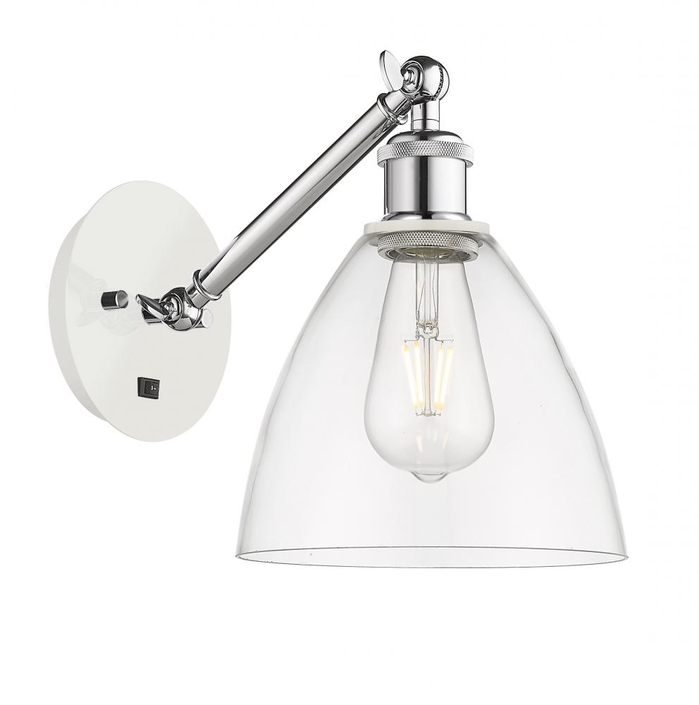 Bristol - 1 Light - 8 inch - White Polished Chrome - Adjustable Sconce