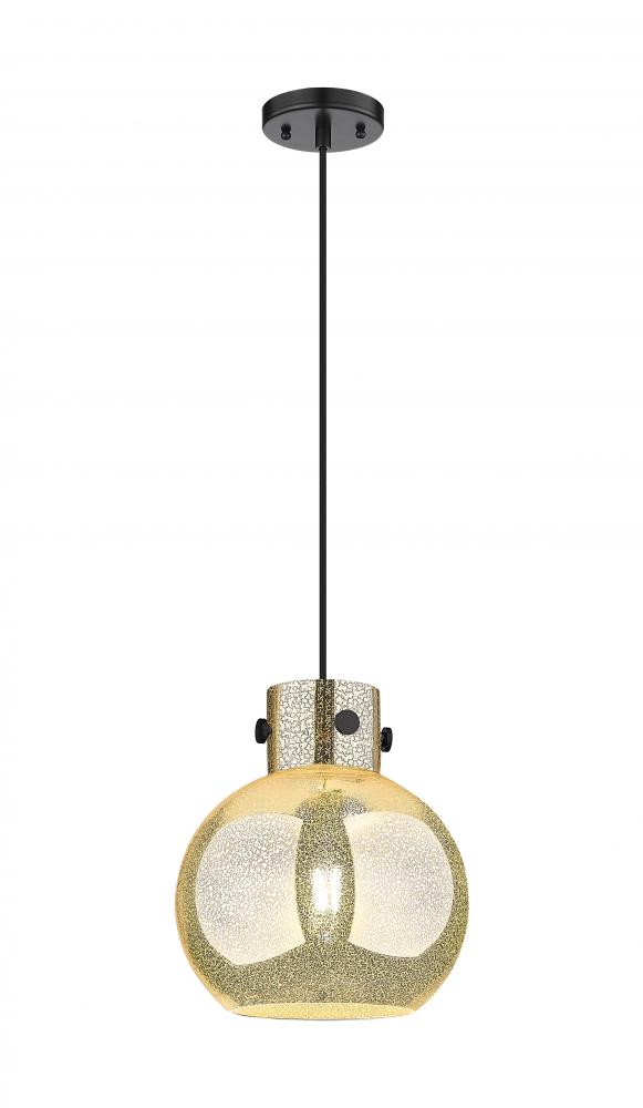 Newton Sphere - 1 Light - 10 inch - Matte Black - Cord hung - Mini Pendant
