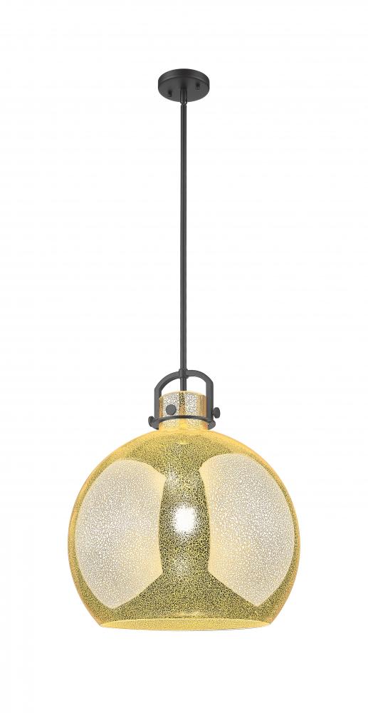 Newton Sphere - 1 Light - 18 inch - Matte Black - Pendant