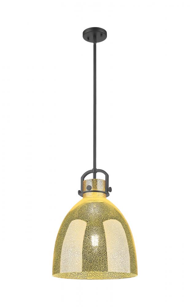 Newton Bell - 1 Light - 14 inch - Matte Black - Pendant