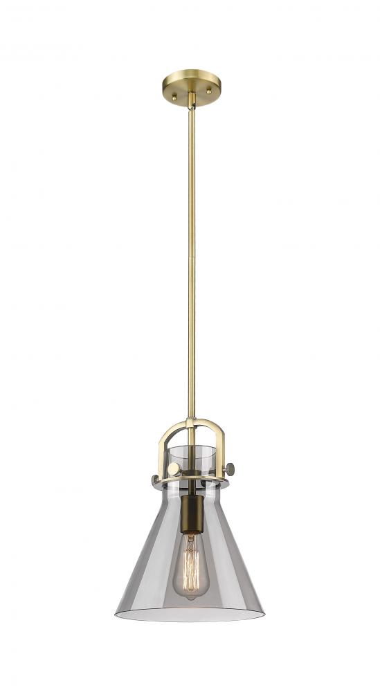 Newton Cone - 1 Light - 10 inch - Brushed Brass - Mini Pendant