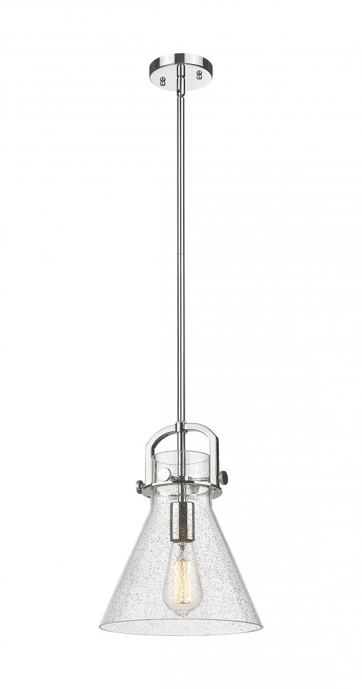 Newton Cone - 1 Light - 10 inch - Polished Nickel - Mini Pendant