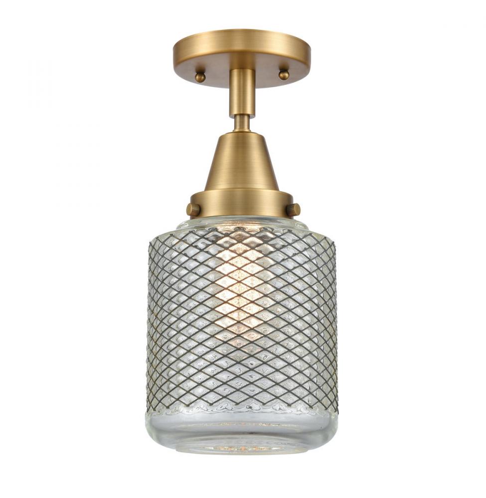 Stanton - 1 Light - 6 inch - Brushed Brass - Flush Mount