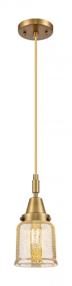 Bell - 1 Light - 5 inch - Brushed Brass - Mini Pendant