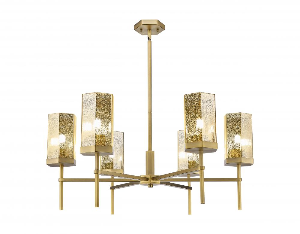 Blakeley - 6 Light - 32 inch - Brushed Brass - Chandelier
