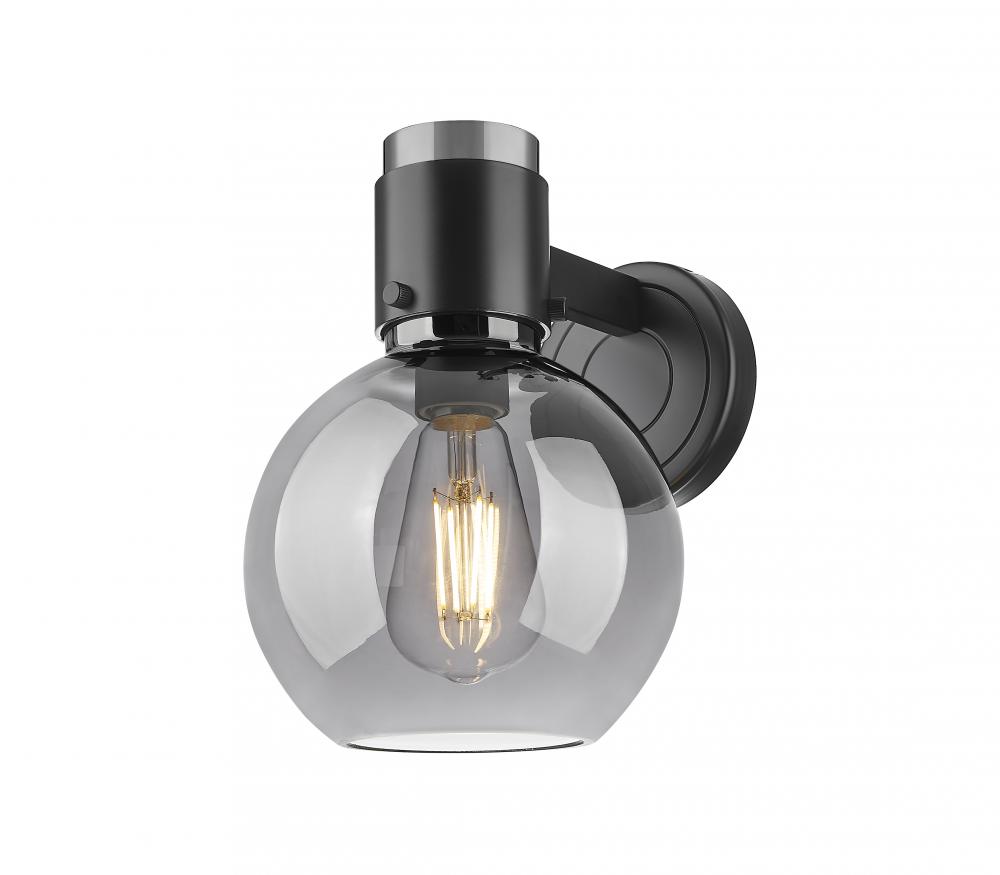 Lawton Sphere - 1 Light - 8 inch - Matte Black - Sconce