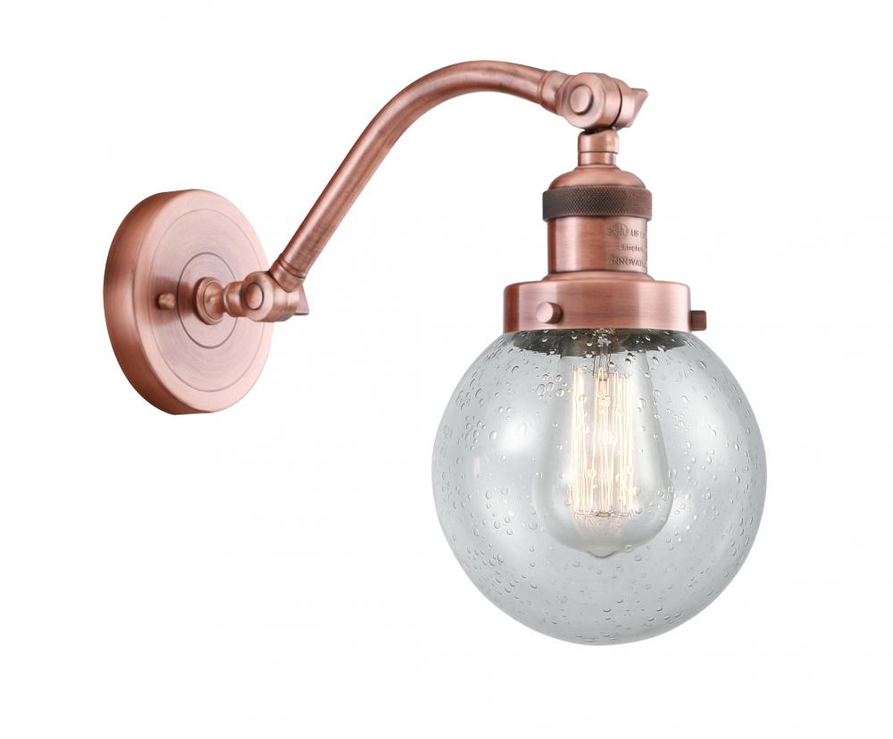 Beacon - 1 Light - 6 inch - Antique Copper - Adjustable Sconce