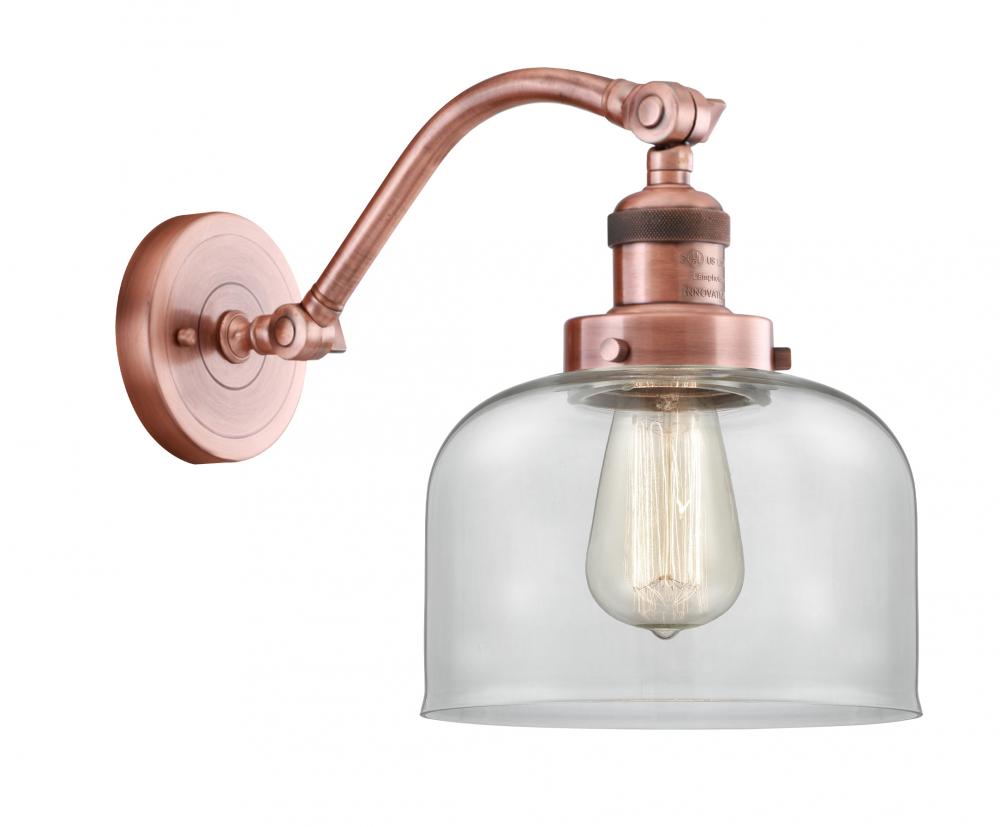 Bell - 1 Light - 8 inch - Antique Copper - Adjustable Sconce