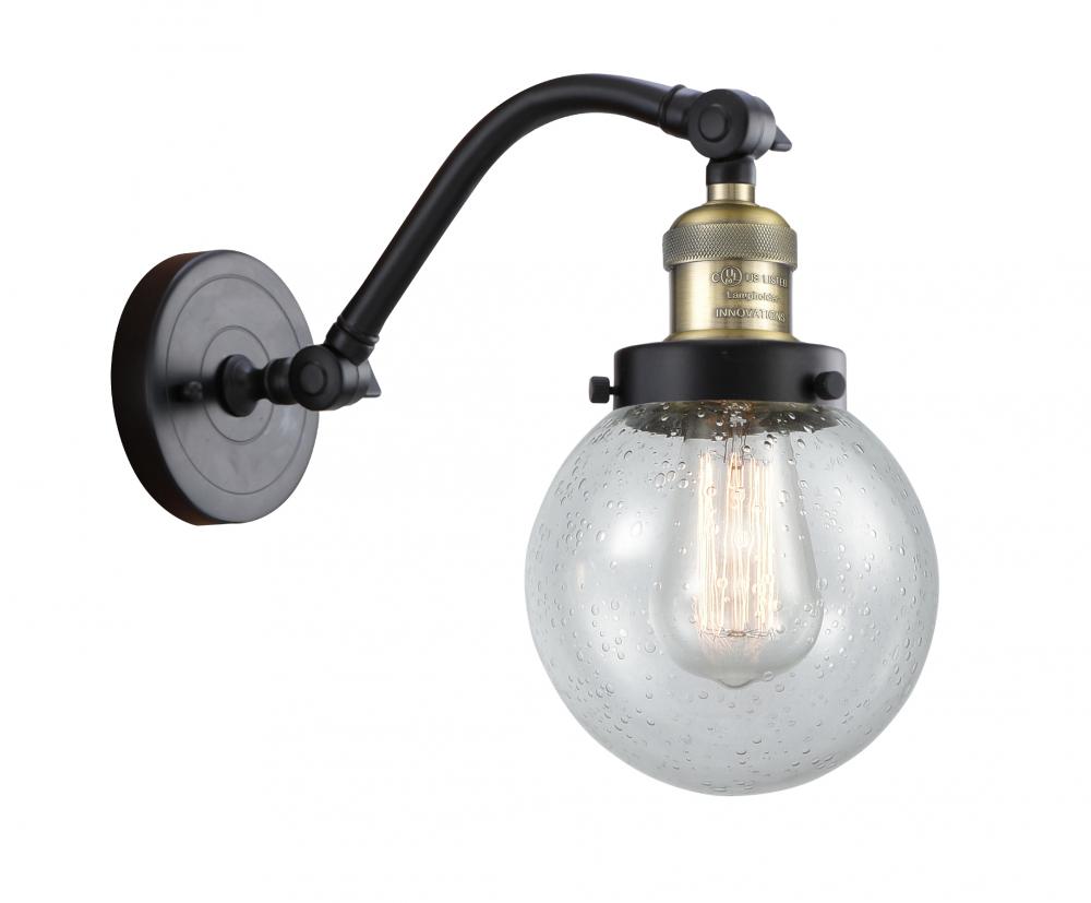 Beacon - 1 Light - 6 inch - Black Antique Brass - Adjustable Sconce