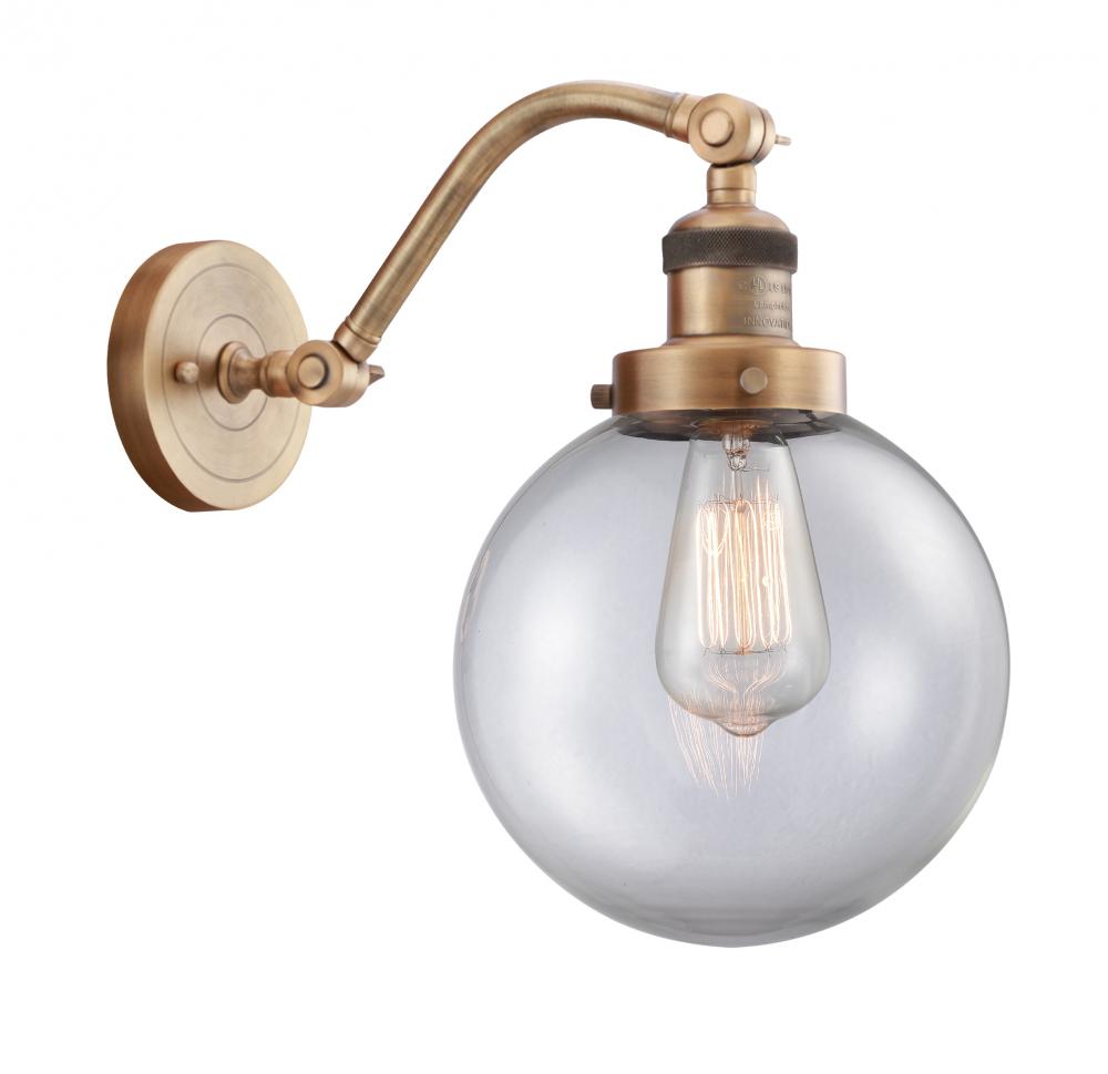 Beacon - 1 Light - 8 inch - Brushed Brass - Adjustable Sconce