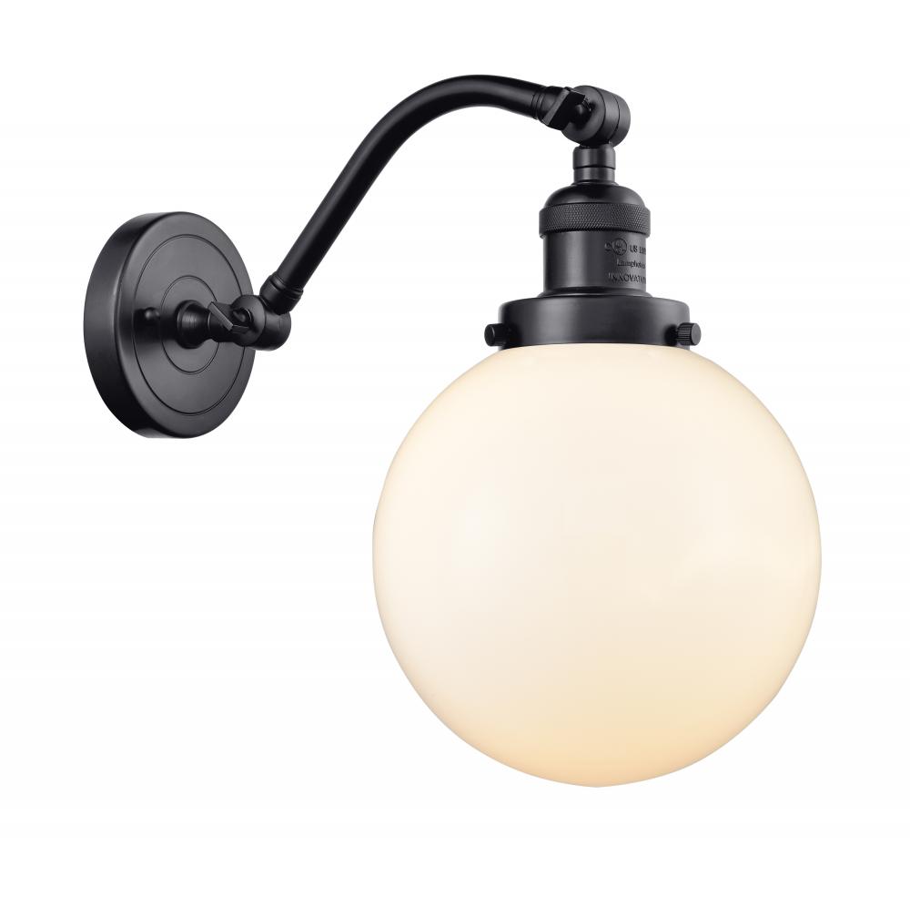 Beacon - 1 Light - 8 inch - Matte Black - Adjustable Sconce