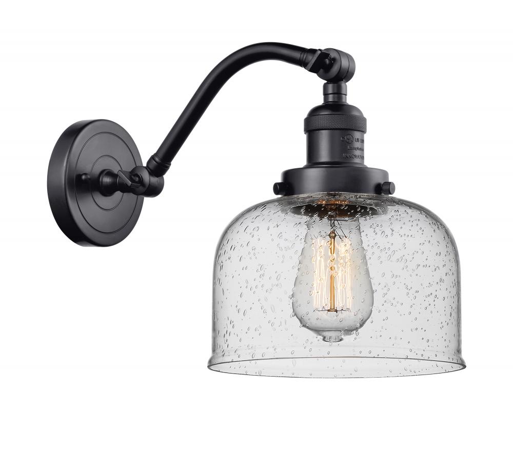 Bell - 1 Light - 8 inch - Matte Black - Adjustable Sconce