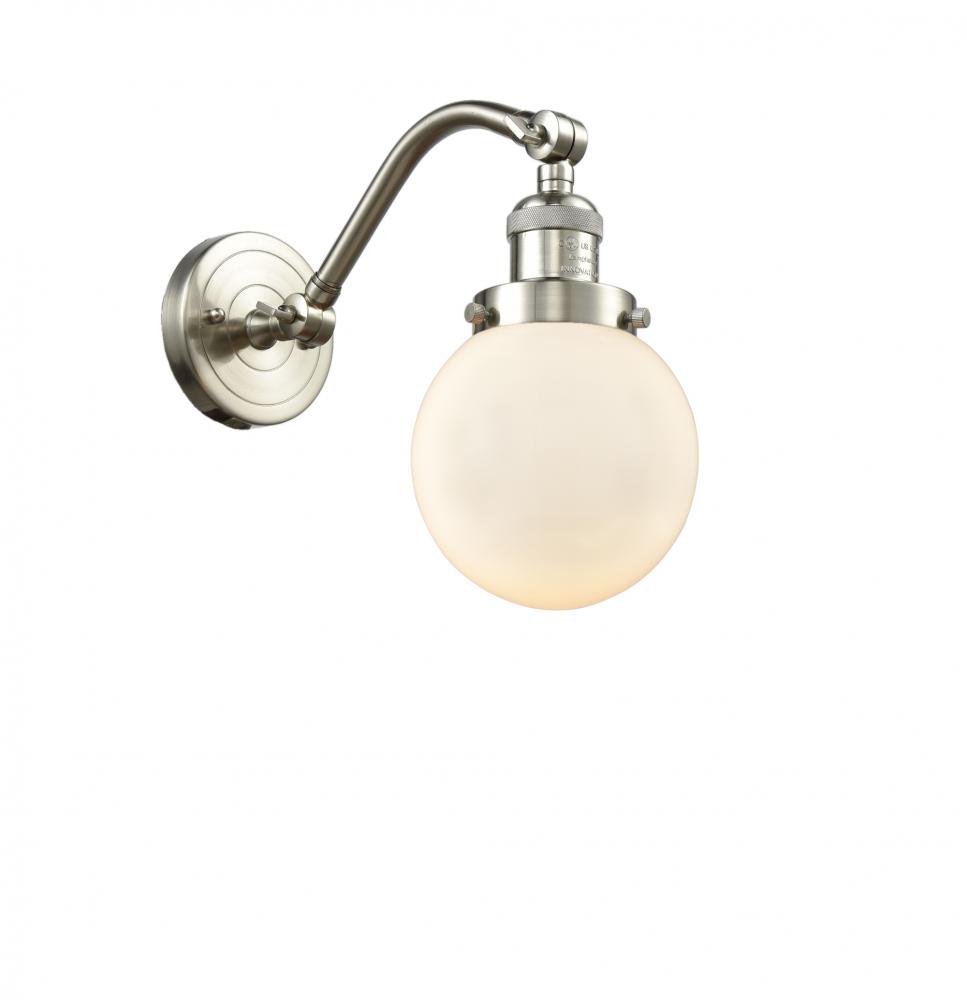 Beacon - 1 Light - 6 inch - Brushed Satin Nickel - Adjustable Sconce