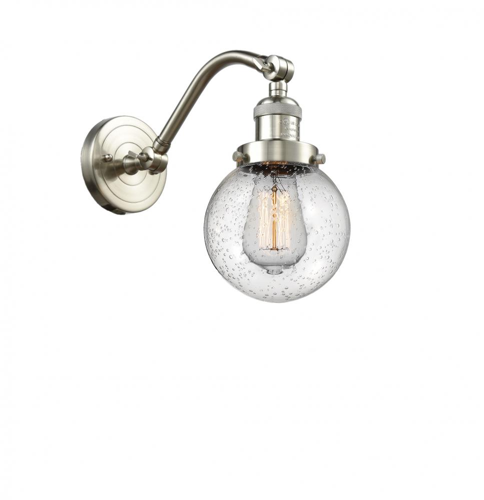 Beacon - 1 Light - 6 inch - Brushed Satin Nickel - Adjustable Sconce