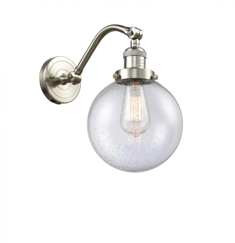 Beacon - 1 Light - 8 inch - Brushed Satin Nickel - Adjustable Sconce