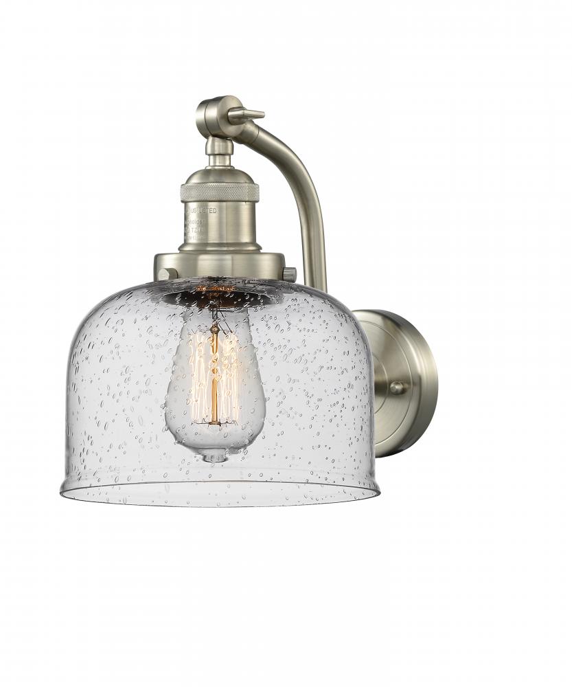 Bell - 1 Light - 8 inch - Brushed Satin Nickel - Adjustable Sconce