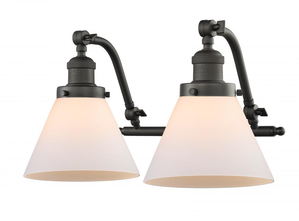Cone - 2 Light - 18 inch - Oil Rubbed Bronze - Adjustable Bath Vanity Light