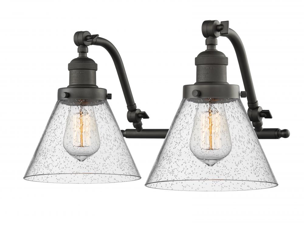 Cone - 2 Light - 18 inch - Oil Rubbed Bronze - Adjustable Bath Vanity Light
