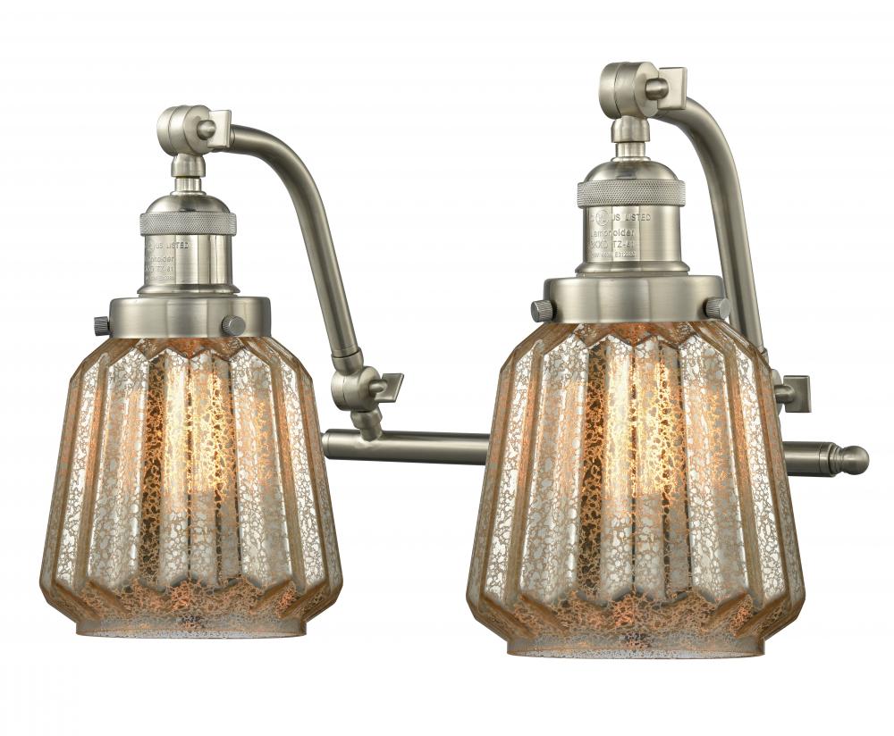 Chatham - 2 Light - 18 inch - Brushed Satin Nickel - Adjustable Bath Vanity Light