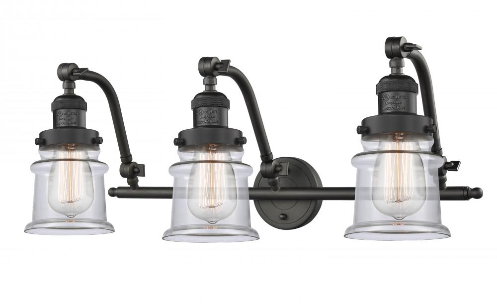 Canton - 3 Light - 28 inch - Oil Rubbed Bronze - Adjustable Bath Vanity Light