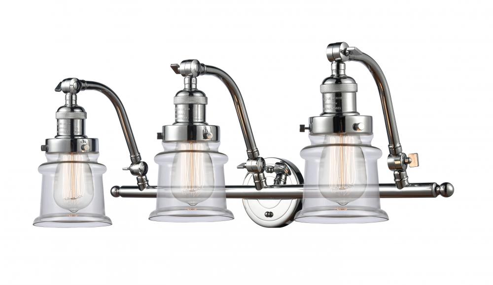 Canton - 3 Light - 28 inch - Polished Chrome - Adjustable Bath Vanity Light