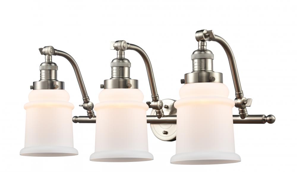 Canton - 3 Light - 28 inch - Brushed Satin Nickel - Adjustable Bath Vanity Light