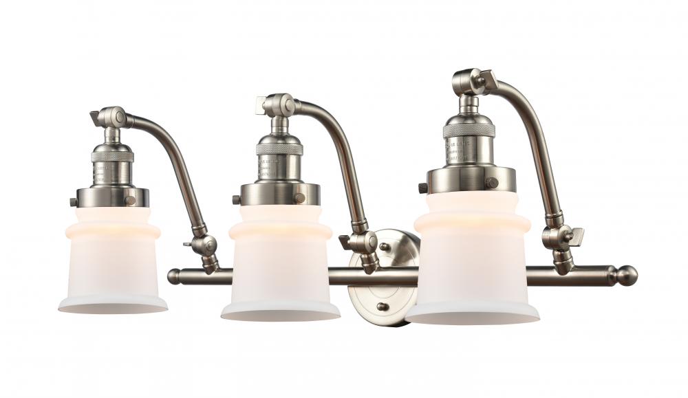Canton - 3 Light - 28 inch - Brushed Satin Nickel - Adjustable Bath Vanity Light