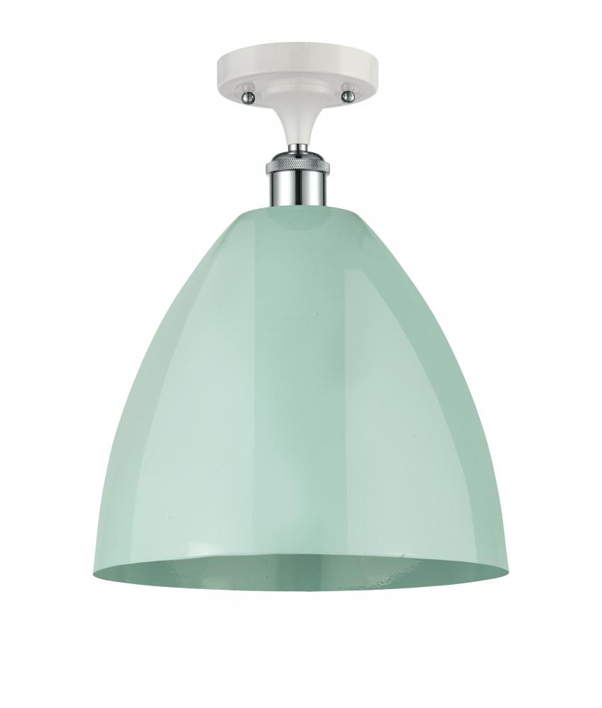 Plymouth - 1 Light - 12 inch - White Polished Chrome - Semi-Flush Mount