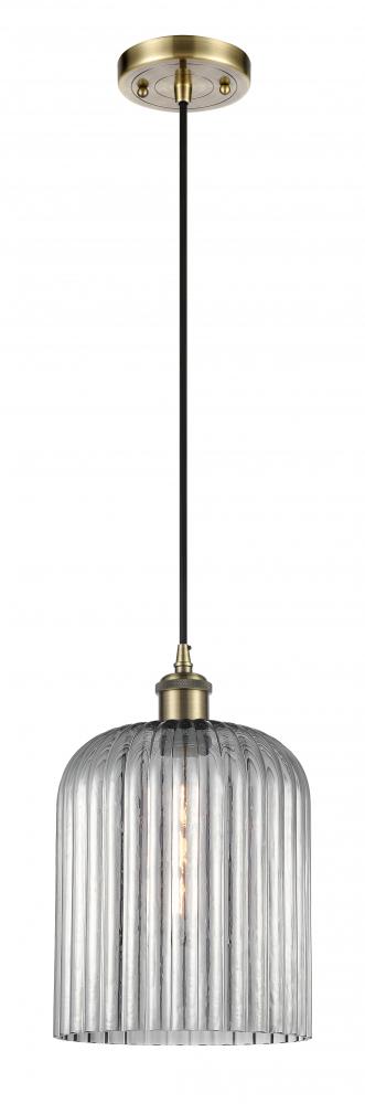 Bridal Veil - 1 Light - 5 inch - Antique Brass - Cord hung - Mini Pendant