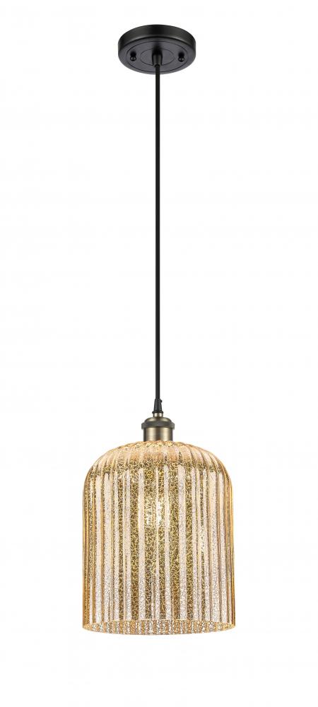 Bridal Veil - 1 Light - 5 inch - Black Antique Brass - Cord hung - Mini Pendant