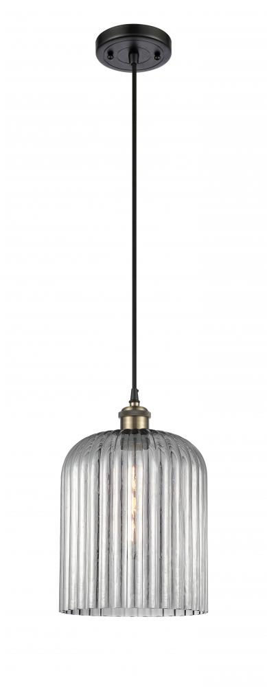 Bridal Veil - 1 Light - 5 inch - Black Antique Brass - Cord hung - Mini Pendant