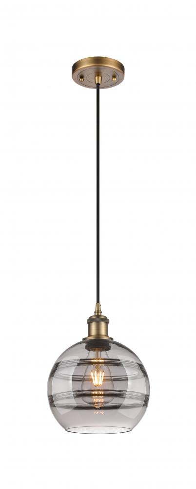 Rochester - 1 Light - 8 inch - Brushed Brass - Cord hung - Mini Pendant