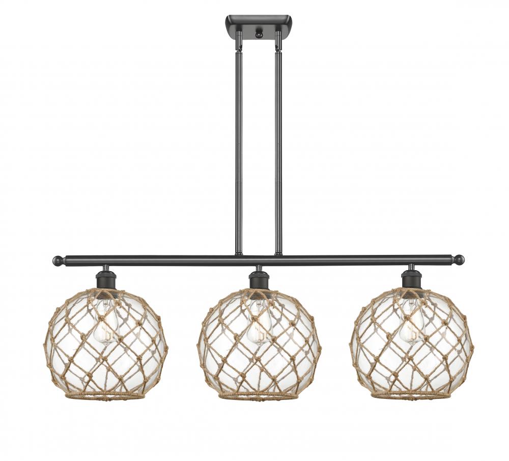 Farmhouse Rope - 3 Light - 37 inch - Oil Rubbed Bronze - Cord hung - Island Light