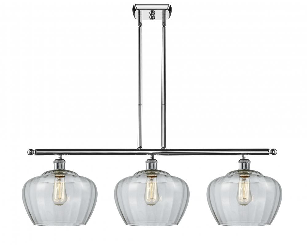 Fenton - 3 Light - 38 inch - Polished Chrome - Cord hung - Island Light