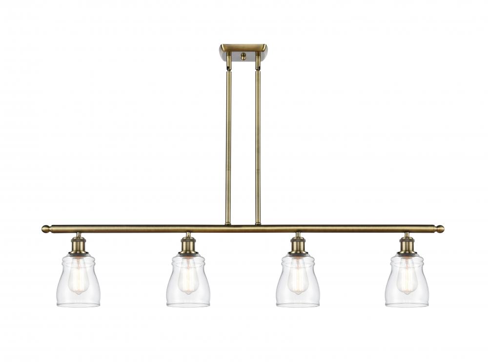 Ellery - 4 Light - 48 inch - Antique Brass - Cord hung - Island Light