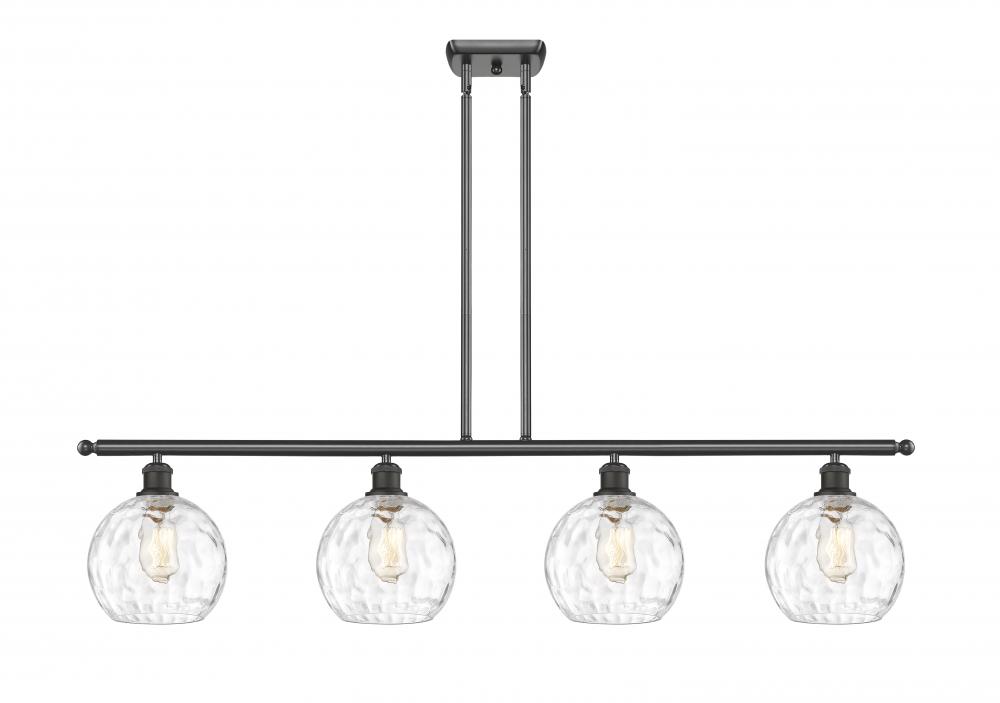 Athens Water Glass - 4 Light - 48 inch - Oil Rubbed Bronze - Cord hung - Island Light