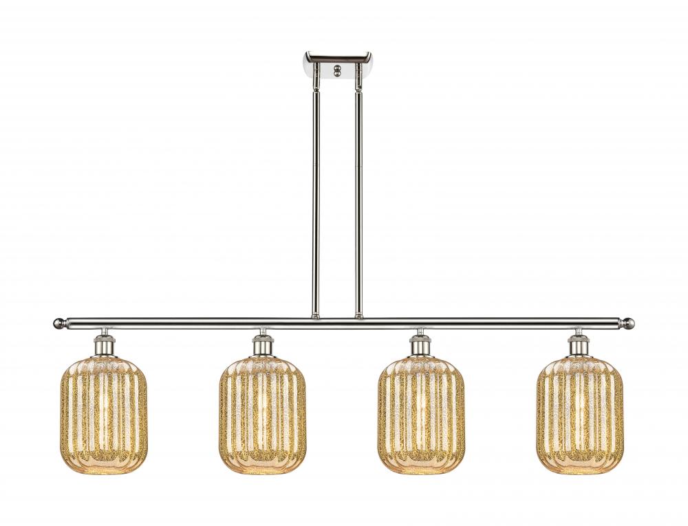 Preston Cylinder - 4 Light - 48 inch - Polished Nickel - Stem Hung - Island Light
