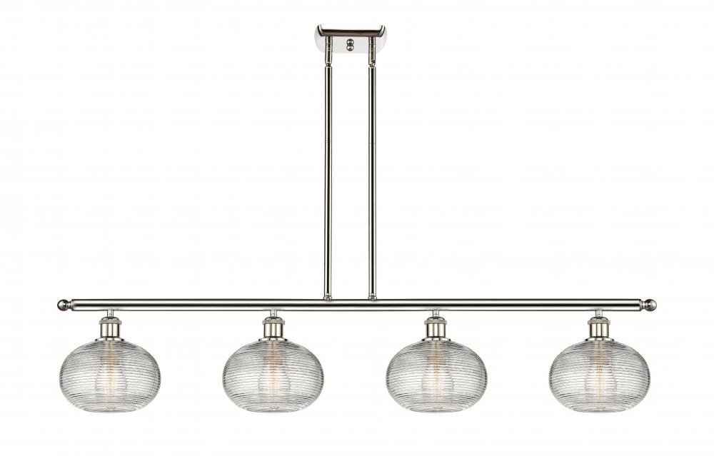 Ithaca - 4 Light - 48 inch - Polished Nickel - Cord hung - Island Light