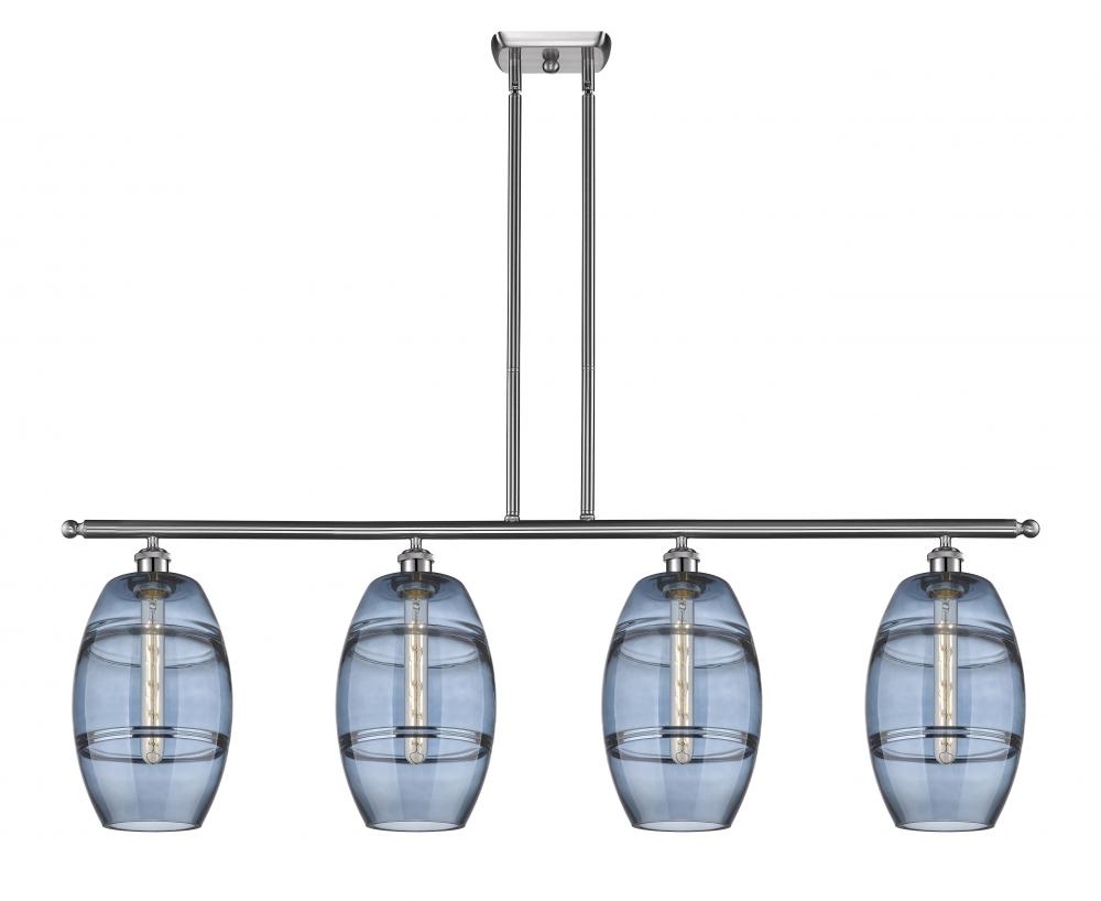 Vaz - 4 Light - 48 inch - Brushed Satin Nickel - Cord hung - Island Light