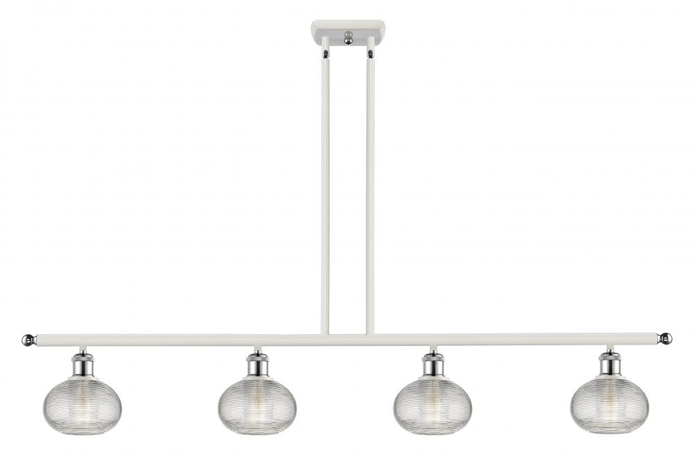 Ithaca - 4 Light - 48 inch - White Polished Chrome - Cord hung - Island Light