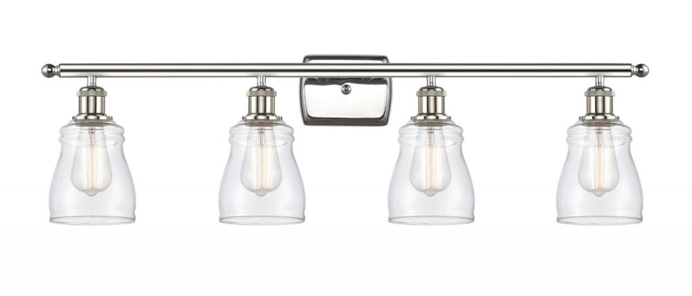 Ellery - 4 Light - 35 inch - Polished Nickel - Bath Vanity Light