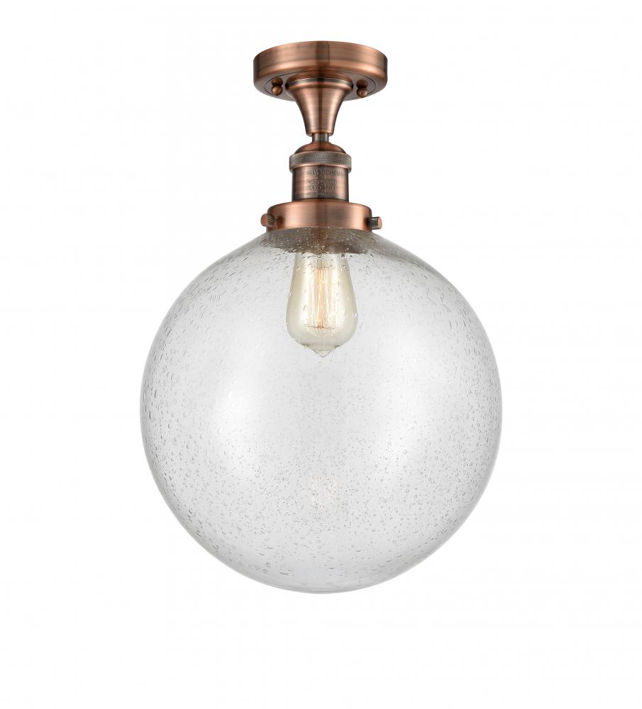 Beacon - 1 Light - 12 inch - Antique Copper - Semi-Flush Mount