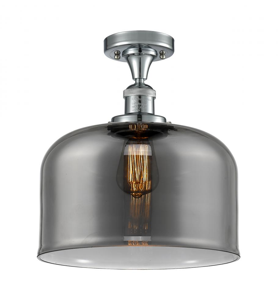 Bell - 1 Light - 12 inch - Polished Chrome - Semi-Flush Mount