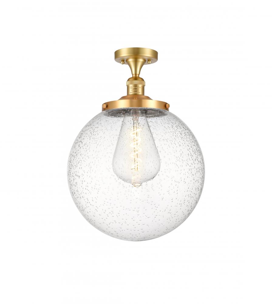Beacon - 1 Light - 14 inch - Satin Gold - Semi-Flush Mount