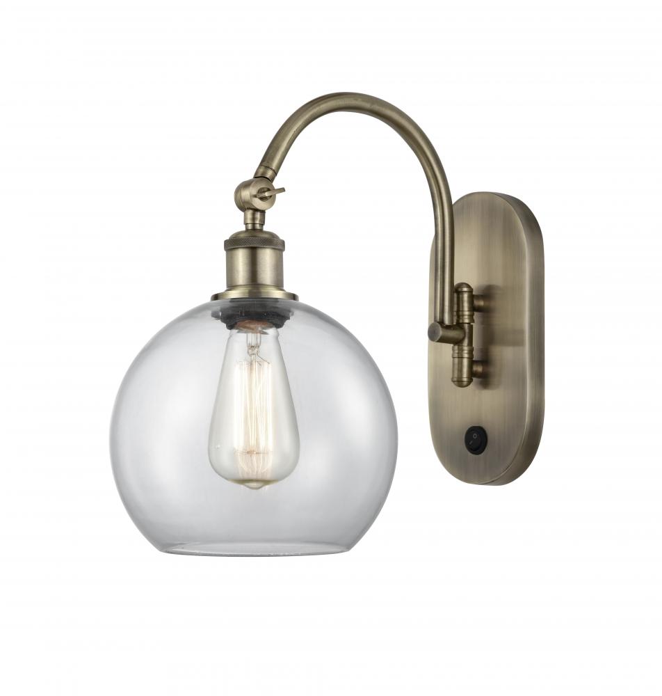 Athens - 1 Light - 8 inch - Antique Brass - Adjustable Swing Arm