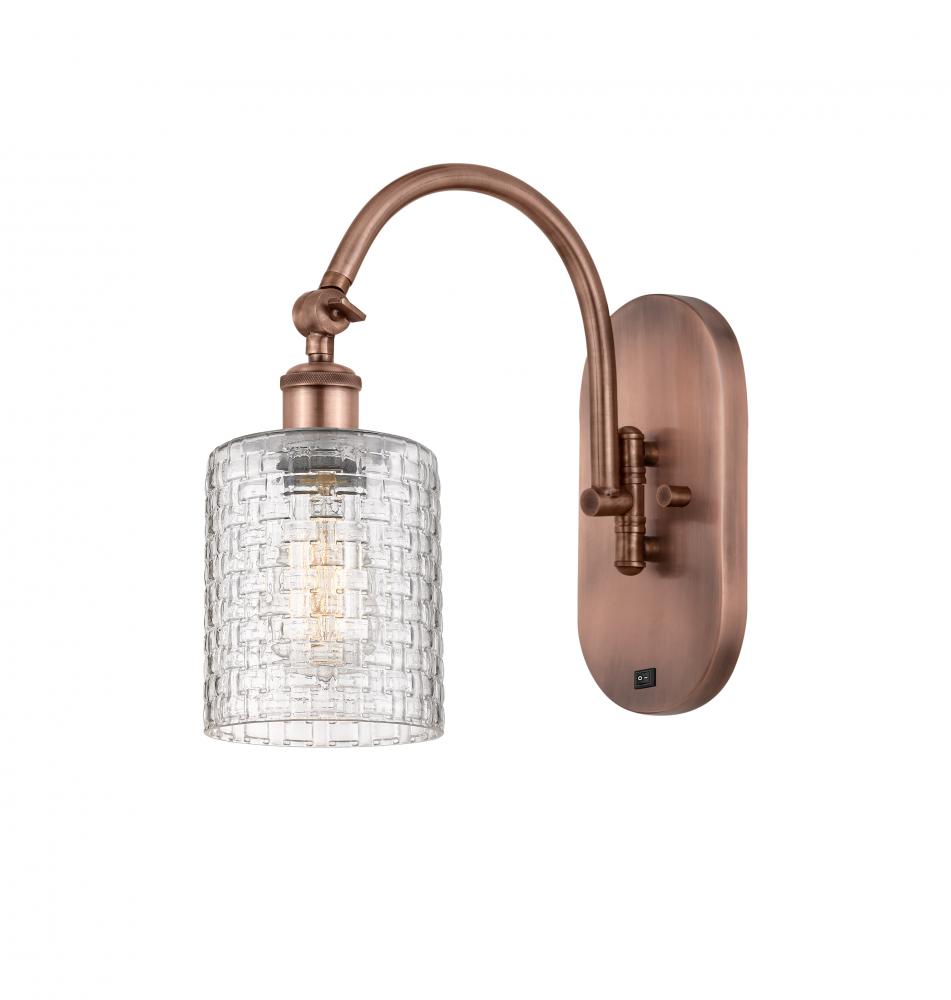 Cobbleskill - 1 Light - 5 inch - Antique Copper - Adjustable Swing Arm