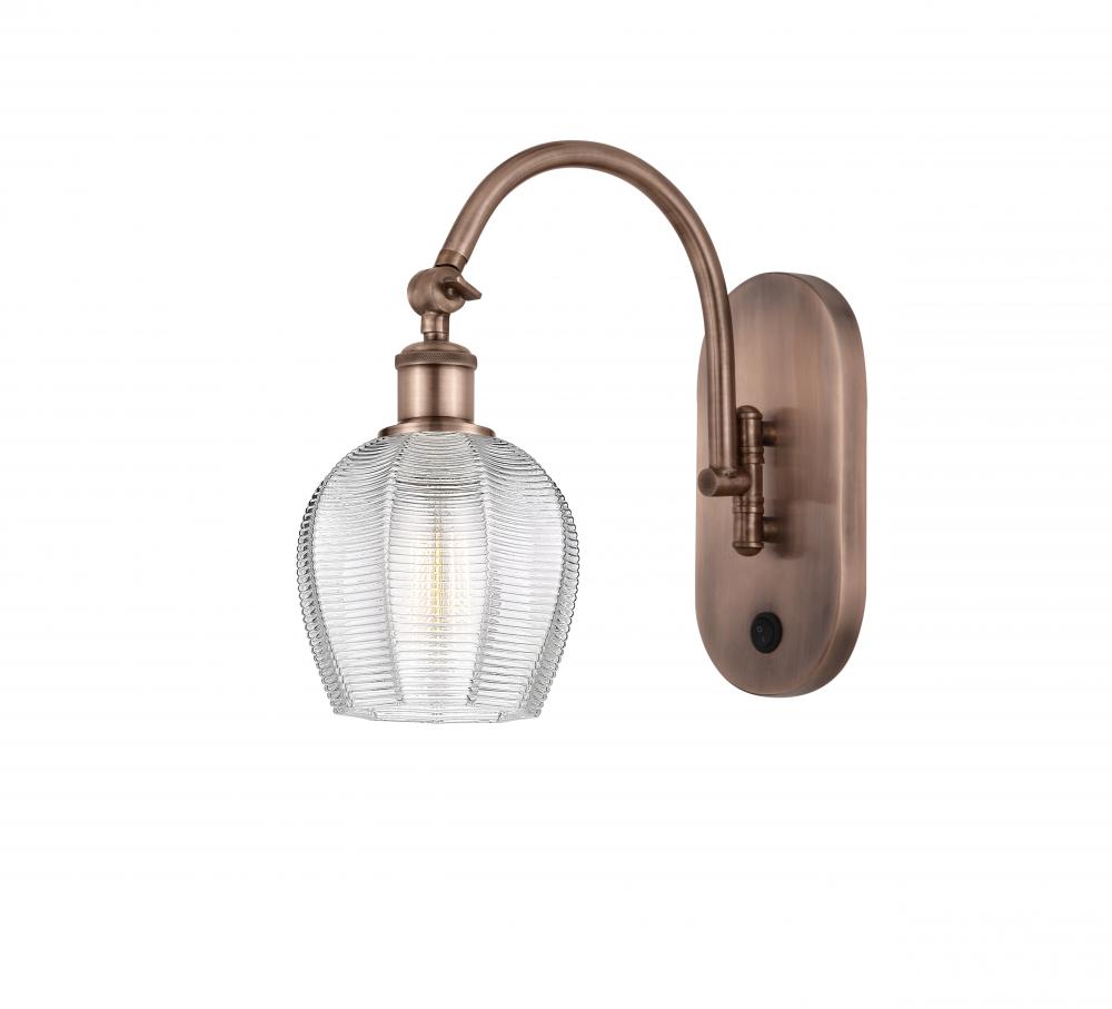 Norfolk - 1 Light - 6 inch - Antique Copper - Adjustable Swing Arm
