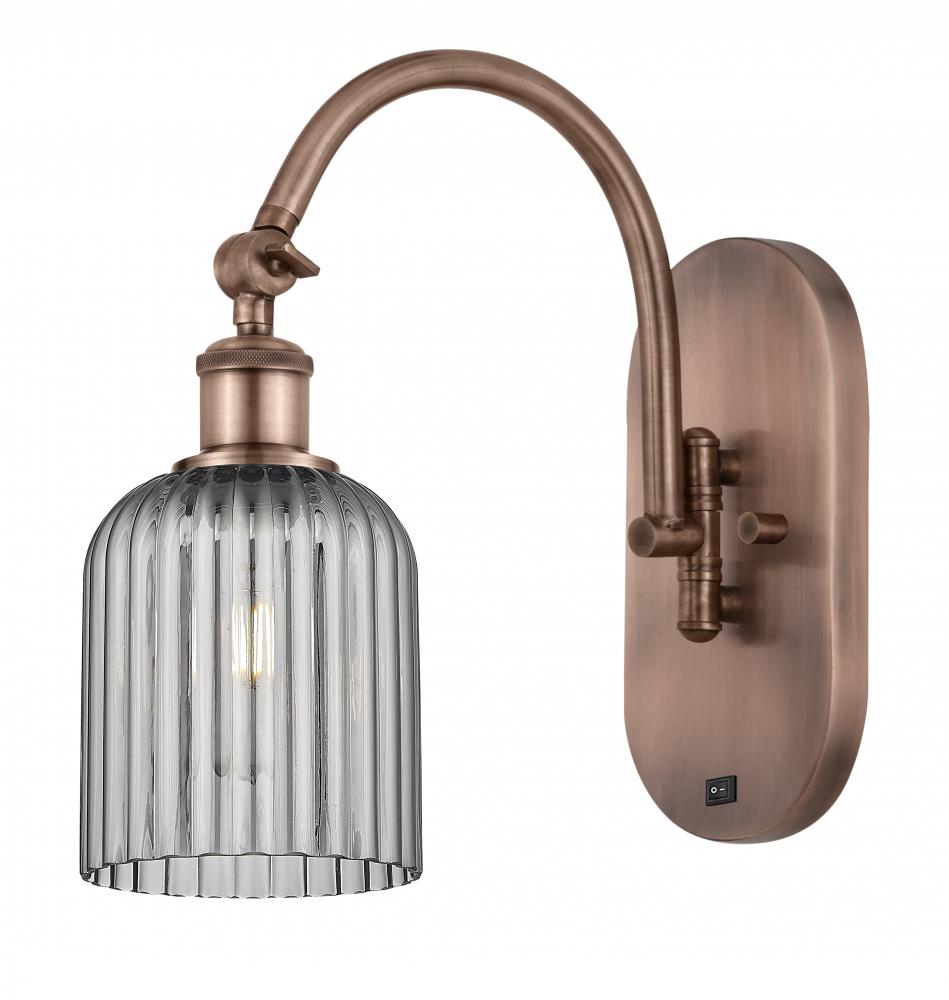 Bridal Veil - 1 Light - 5 inch - Antique Copper - Adjustable Swing Arm